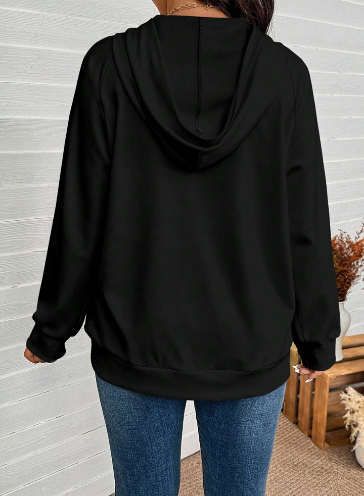 Sweat à capuche à laçage décontracté