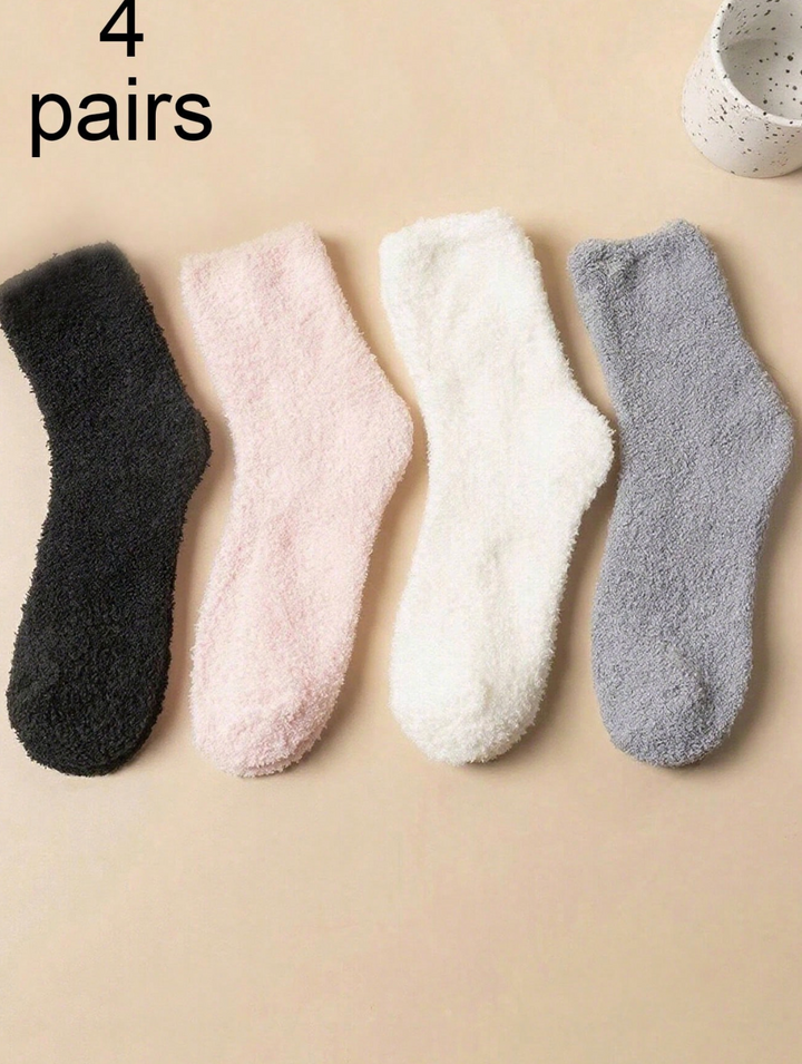 Chaussettes douces en lot de 4 – Confort et chaleur absolus