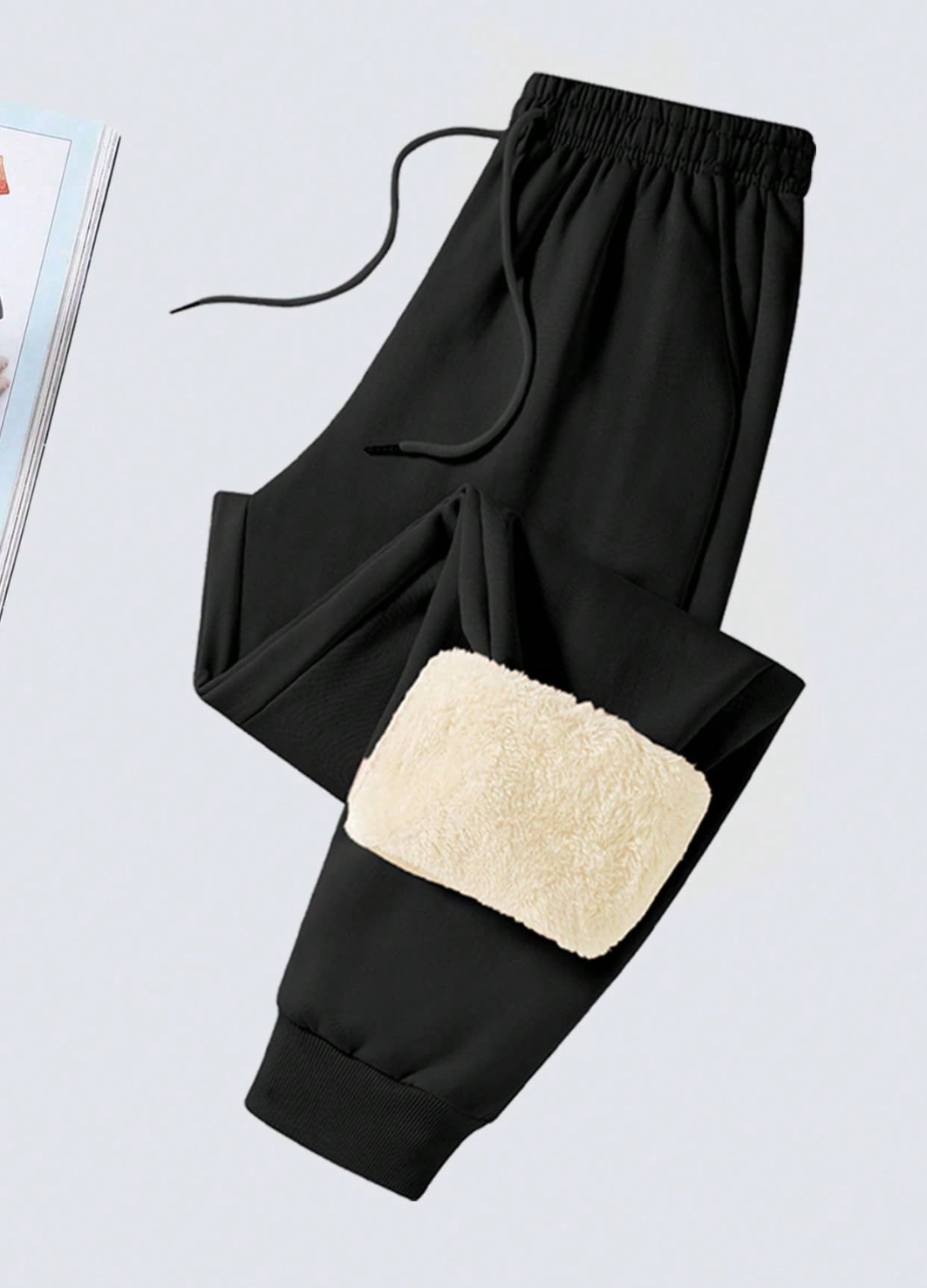 Pantalon de jogging doublé chaud en polaire