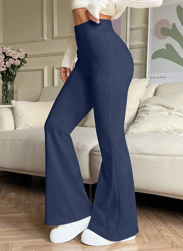 Pantalon évasé taille haute