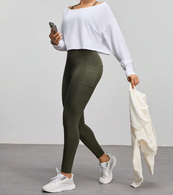 Legging de sport taille haute avec poches latérales