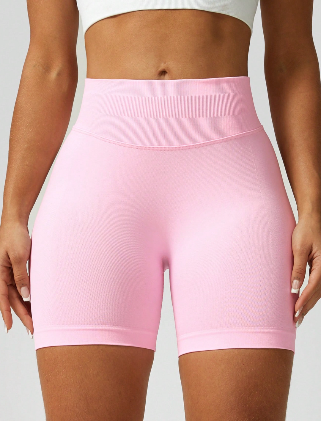 Short de sport gainant taille haute