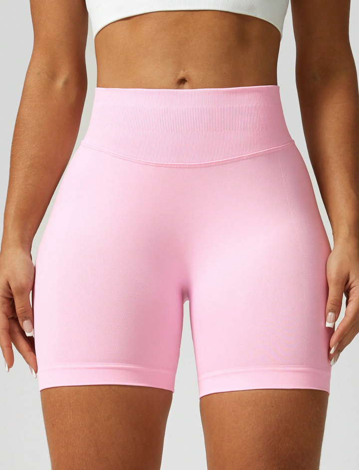 Short de sport gainant taille haute