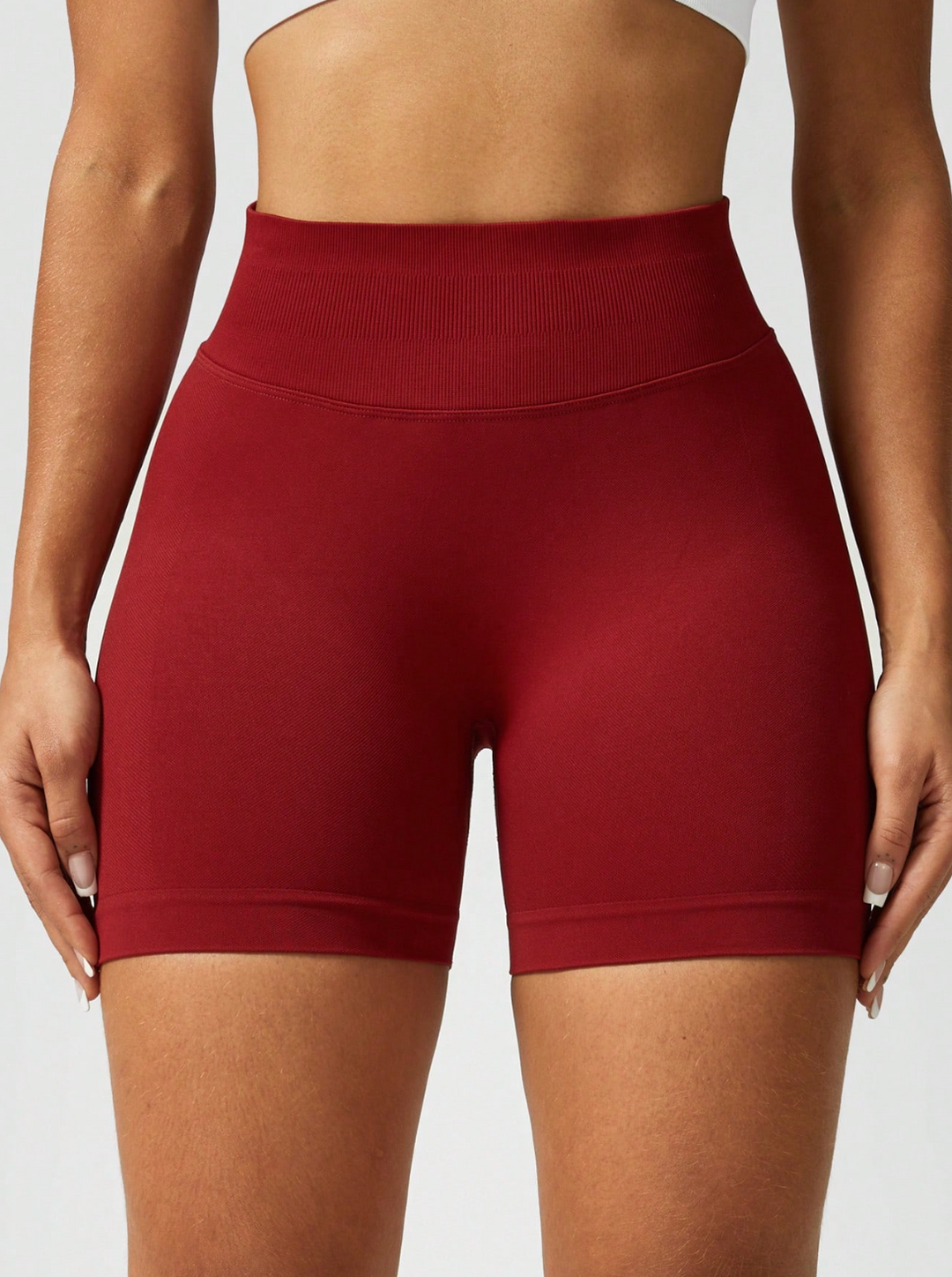 Short de sport gainant taille haute