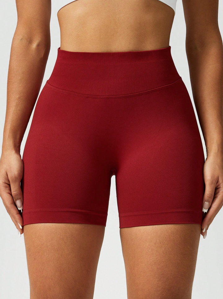 Short de sport gainant taille haute