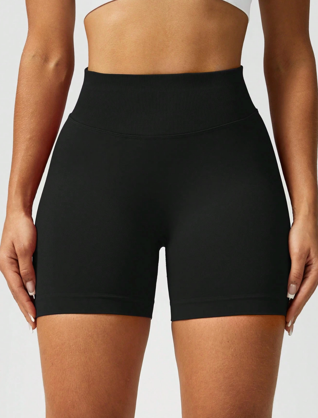 Short de sport gainant taille haute
