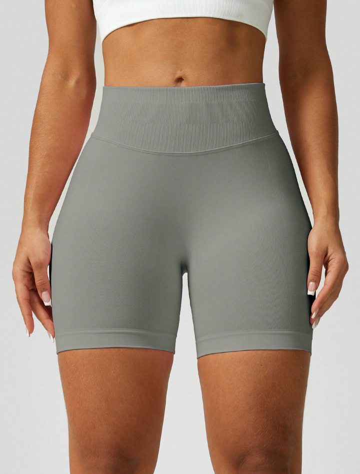 Short de sport gainant taille haute