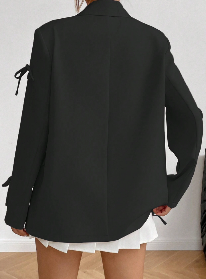 Blazer à nœuds décoratifs