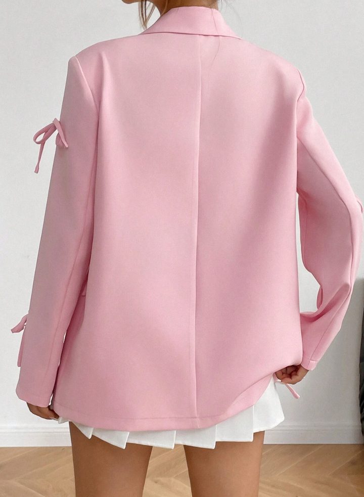 Blazer à nœuds décoratifs