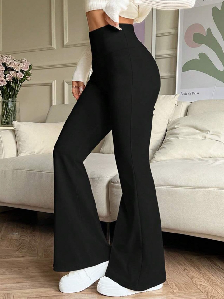 Pantalon évasé taille haute