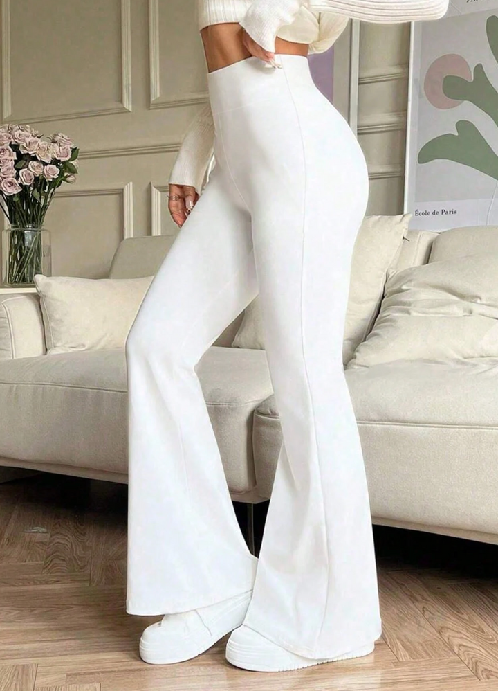 Pantalon évasé taille haute