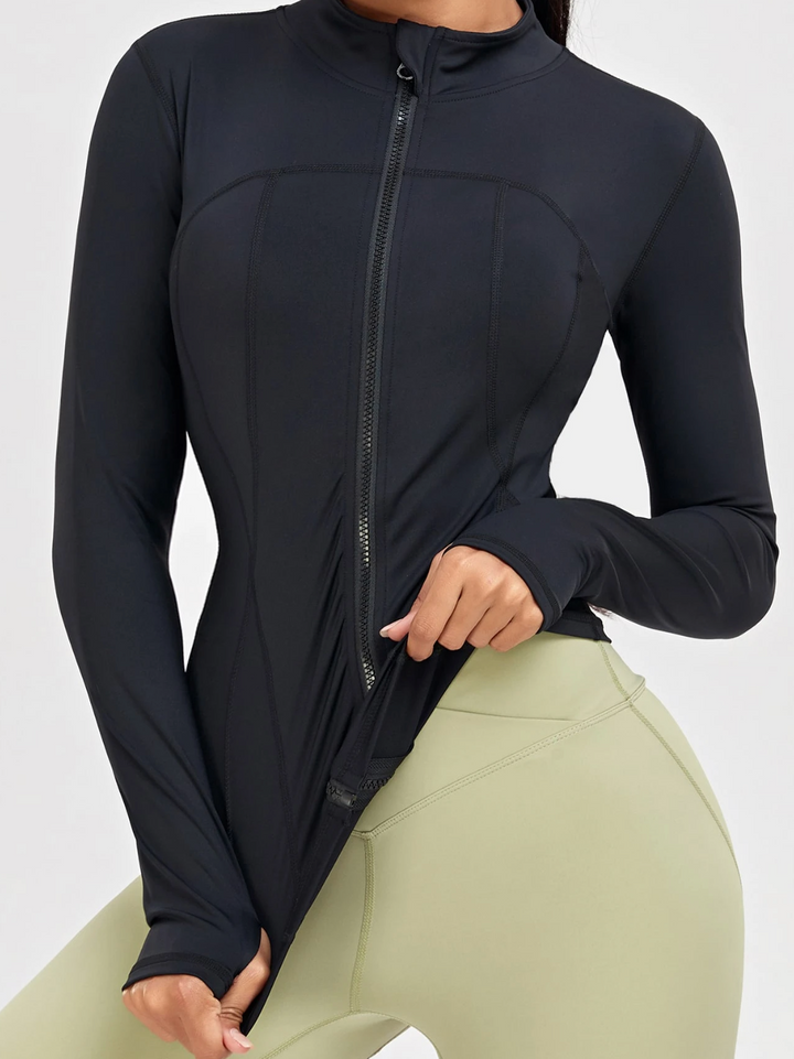 Veste de sport zippée à manches longues