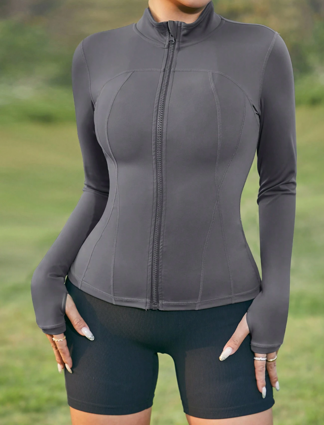 Veste de sport zippée à manches longues